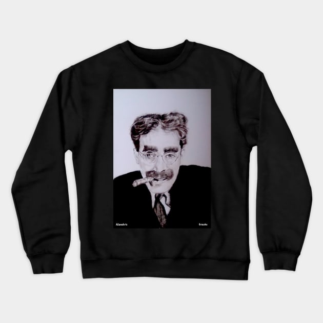 Groucho Marx Crewneck Sweatshirt by AllansArts